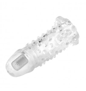 BAILE - BRAVE MAN Head Vibrating Crystal Penis Sleeve (L:13.5cm - D:4cm)